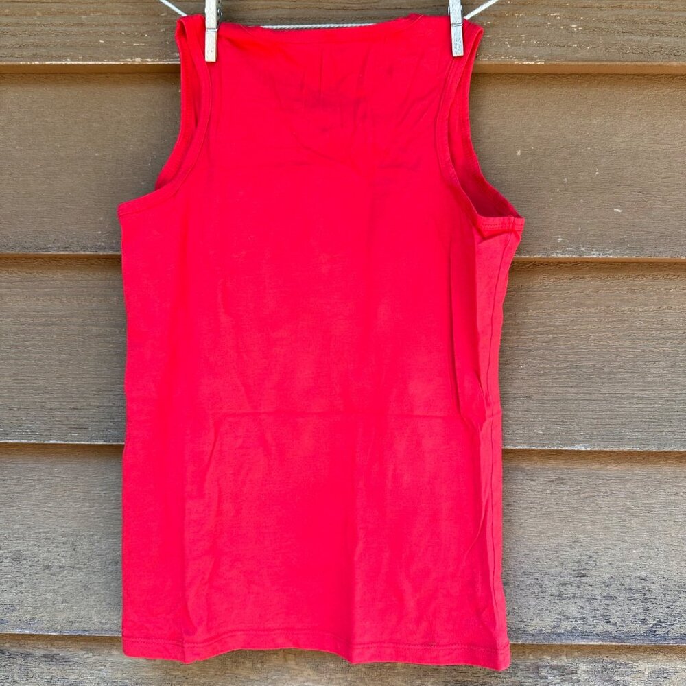 Girls Red American Flag Heart Tank Top Sleeveless Cotton Blend Size S Patriotic - Picture 5 of 7